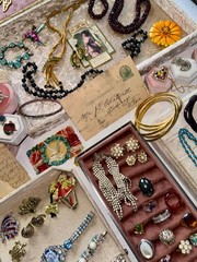 Julianas Art Deco Garnets Kramer Weiss Glowers Vtg SETS Rhinestone Jewelry Lot
