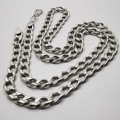Vintage 925 Sterling Silver 21.3″ Curb Chain Necklace 25.22g Unisex Adult