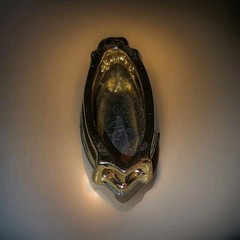 Rare Marquise shape Agate Geode Stone mounted in a 14k gold-plate bezel setting.