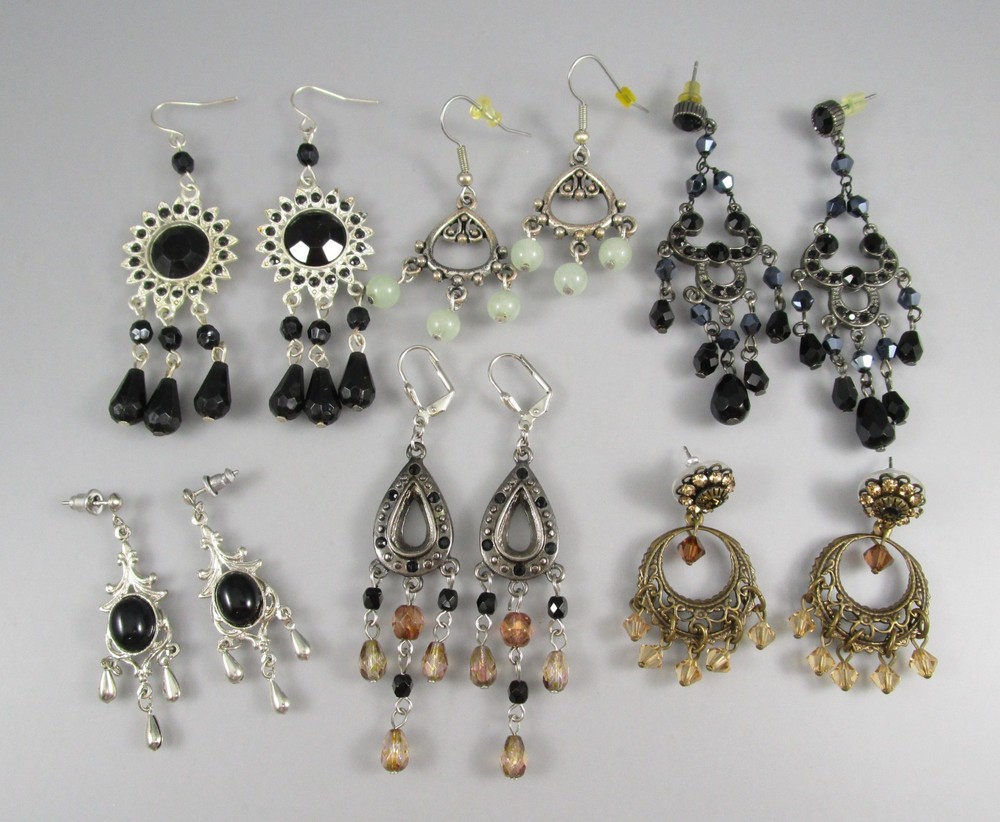 Retro Varying Dangling Chandlier Styles LOT of 6 Post Pierced Earrings 194R