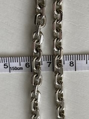 Vintage Kramer Necklace Silver Tone 20in Plus 3.5in Tassel Oval Link Chain 40.2g