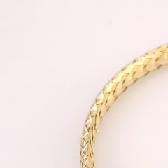 Dyadema Sterling Silver Gold Vermeil Mesh Braided Weave Basket 6.5″ In Bracelet
