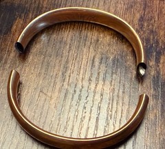 Victorian Totten Sommer 12K Rolled Gold Plate Band Bracelet Larkin Box -READ AI