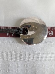 Vintage Robert Lee Morris 925 Sterling Contemporary Disc Pendant Necklace