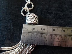 # 703–VINTAGE STERLING SILVER 11 STRAND BRACELET-925–BEAUTIFUL DIFFERENT