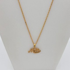 Vintage Avon Mom Necklace Daisy Flower Spellout Pendant 18″ Goldtone Chain