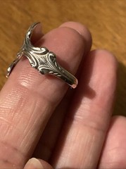 Avon Treasured Heart Sterling Silver Spoon Ring Valentine’s Wrap 925 Size Varies