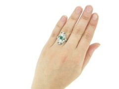 1.86Ct White Emerald Cut CZ Vintage Engagement Ring In 925 Sterling Silver