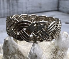 Vintage Woven Ring Sterling Silver 925 Band Size 12 Men Woman Jewelry 🖤