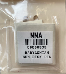 Metropolitan Museum of Art Babylonian Sun Disk Pin, New in Box