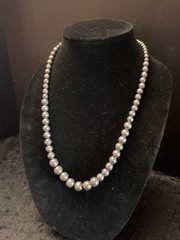 Heavy Vintage TAXCO 925 Sterling Silver BALL BEAD Necklace 74 grams