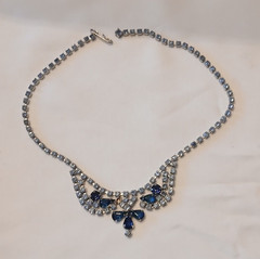 Vtg 1950’s-1960’s Light And Blue Sapphire Necklace And Bracelet