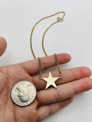 Vintage Avon Gold Tone Star Celestial Dainty Everyday Choker Adjustable Necklace