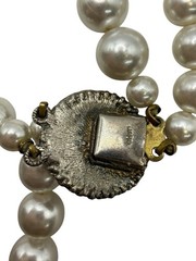 Vintage 50s 60s Japan Faux Pearls Graduated Double Strand Necklace 7mm 9mm 26.5”