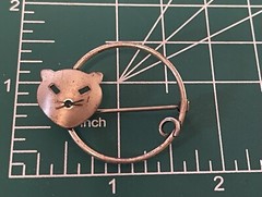 Sterling Silver Brooch Pin JEWELART Abstract Cat Vintage 3.51 Grams