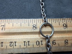 7.29g Vintage Sterling Silver 925 Chain Link Bracelet Circle Charm 9.3 in M
