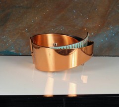 MATISSE SCULTURA Blue Enamel Signed Set 1950s Wearable Art Abstract Modern 96.6g