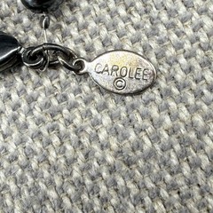 Vintage Carol Lee Necklace Black Imitation Pearl Beaded Choker Signed