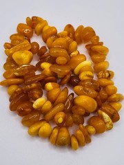 Vintage necklace Natural Amber Egg Yolk Baltic Beads