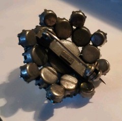 Vintage Crystal Rhinestone Brooch Made in Austria Stamped Pin Blue 1.25″