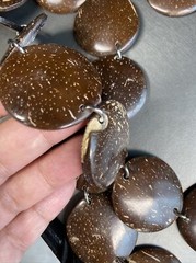 Vintage Belt or Necklace Estate Jewelry Pre-Owned Coconut Shell Any Size to 40″