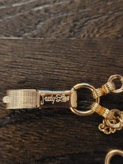 BEAUTIFUL Vintage Judy – Lee Gold Toned Bracelet with light blue stones 7″