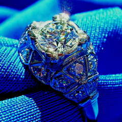 Original EARTH MINED DIAMOND Art Deco Engagement Ring VINTAGE PLATINUM Solitaire