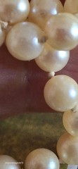 Vtg Cultured Natural Ivory Pearl Individualy Knotted Opera Lenth Pearl Necklace