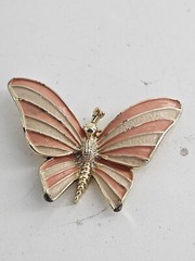 Vintage Estate Butterfly Birds Brooch Lot Rhinestones And Enamel Mixed Materials