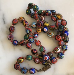 Vintage Murano Millefiori – Venetian Art Glass, Brass 26 in. Beautiful