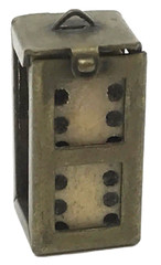Antique Miniature Dice Necklace Locket Case Cage Pendant Gambling Charm Unique