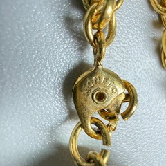 Vintage Monet Gold Tone Long Acorn Station Bead Rope Chain Necklace 33″