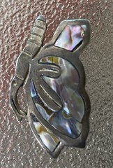 Abalone Butterfly Vintage 0.925 Sterling Silver Brooch Pin Brooch 1.5 In