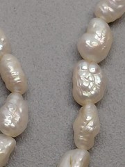 Vintage Freshwater Baroque Pearl Necklace 39cm Sterling Silver 925 Clasp Choker