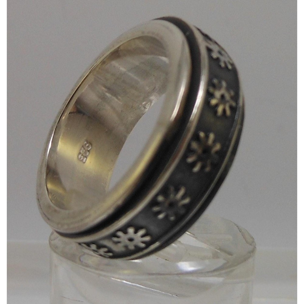1990’s Sterling Silver Spinner Prayer Worry Pinky Ring Size 6 Band Handcrafted