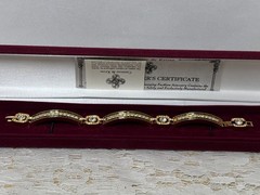 Camrose & Kross Black & Gold Tone Necklace & Bracelet Jackie Kennedy COA