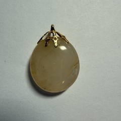 ⁠Vintage Estate Pendant Lot of 5:Red Rhinestone Crystal Snowflake Stone Cabochon