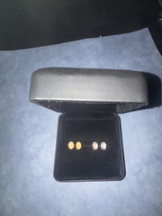 14K Shell Cameo Earrings – Two Pairs! 1930s Gold, 4 solid 14k butterfly backs