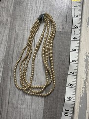 Vintage Valencia Elgin American Faux Pearl Necklace Set 4 Strands w/ Box 1950s