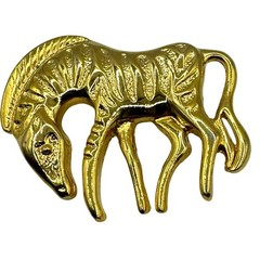 Vintage Zebra Brooch Pin With Textured Design & Secure Clasp