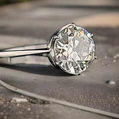 Platinum Vintage Engagement Ring 2.35ct. Lab Grown Round Old Euro Cut Diamond