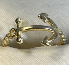 Vintage 925 Anchor Rope Ring Size 6 3/4