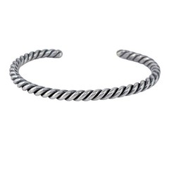 Southwest Twisted Wire Cuff Bracelet | Vintage Sterling Silver 925 | 6.5″
