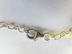 Sterling Silver 925 Natural Kyanite Iolite Art Nouveau Style Necklace 18″