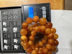 Antique Natural Butterscotch Yolk Baltic Amber Bead Necklace Graduated 60Gram