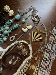 Antique Vtg to Now Rhinestone Costume Jewelry Lot 96+ Pcs Vendome Germany Silver
