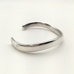 Vintage EMPORIO ARMANI Sterling Silver Curved Cuff Bracelet 5” Marked 925 28g#26