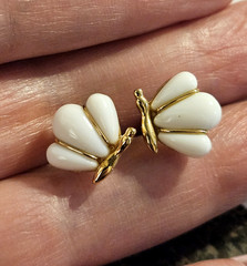AVON Butterfly 1978 BURST OF SPRING Cuff Bracelet & 1981 GATSBY Post Earrings