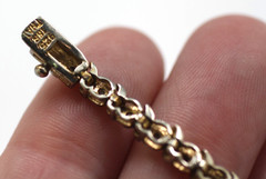 Vintage IBB Diamond Tennis Sterling Silver 925 chain bracelet 7 1/2″