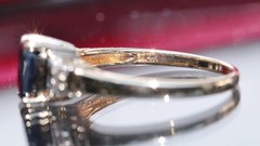 14k yellow gold sz 6.75 ring 1.02c naturalCeylon treated sapphire diamond 2.65g